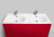 Тумба с раковиной Am.Pm Spirit V2.0 120 красный глянец