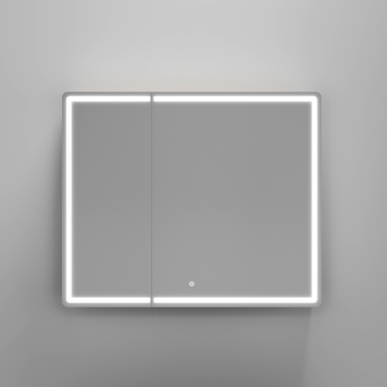Зеркало-шкаф Sancos Mirror 90 дуб галифакс натуральный, с LED подсветкой