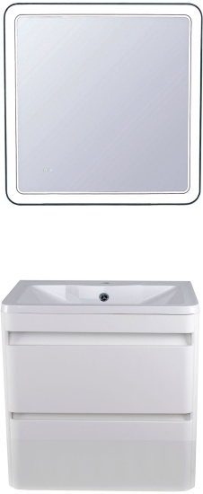 Тумба с раковиной Style Line Атлантика 60 Люкс Plus, подвесная, антискрейч