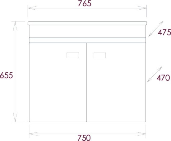 Мебель для ванной Onika Марбл 75 подвесная, мрамор, камень бетонный