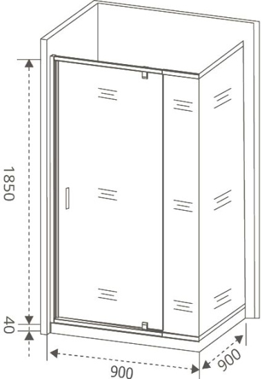 Душевой уголок Good Door Orion WTW-PD+SP-G-CH 90x90