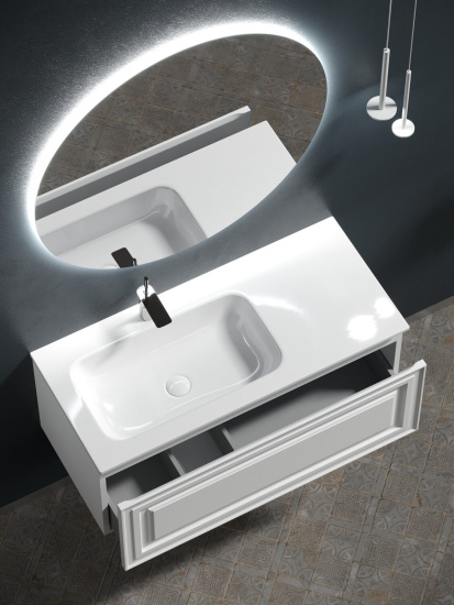 Тумба с раковиной Sancos Very 100 Bianco левая, VR100LW