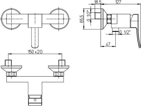 Смеситель для душа Paini Tank TKCR511LMKM