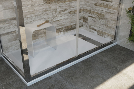 Поддон для душа Stworki Эстерсунд 160x80 белый камень