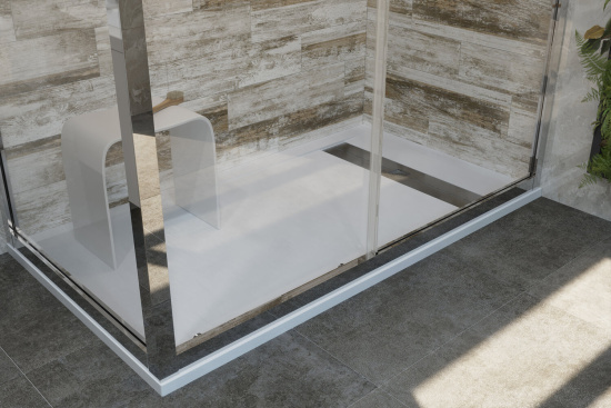 Поддон для душа Stworki Эстерсунд 160x90 белый камень