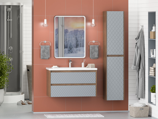 Тумба с раковиной Brevita Chester 90 подвесная