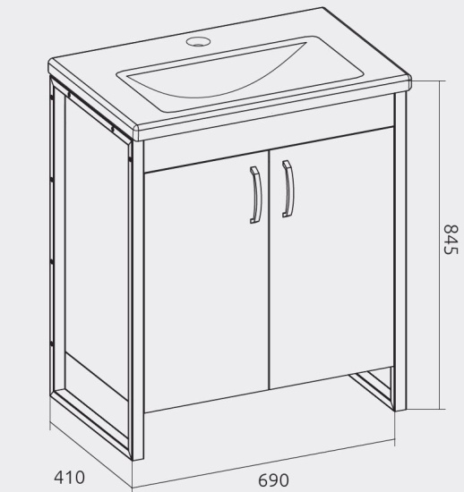 Мебель для ванной 1MarKa Grunge Loft 70Н дуб вотан