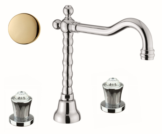 Смеситель для раковины Fiore Venere Sky Swarovski® 13OO0637, золото