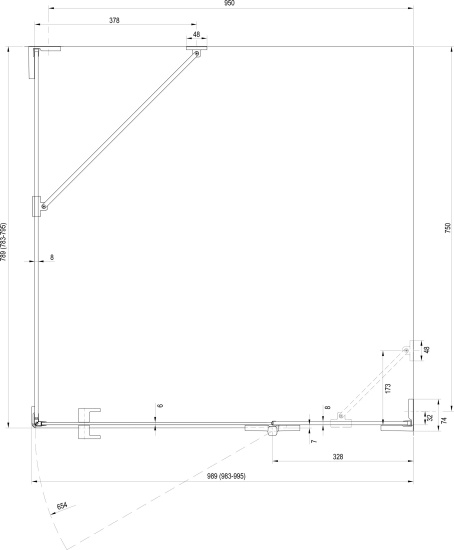 Душевой уголок Ravak BSDPS+B SET 100х80 R Transparent, профиль хром