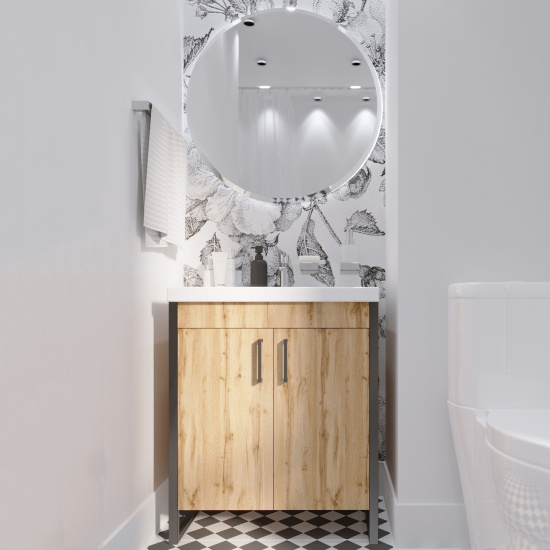 Тумба с раковиной 1MarKa Grunge Loft 70Н дуб вотан