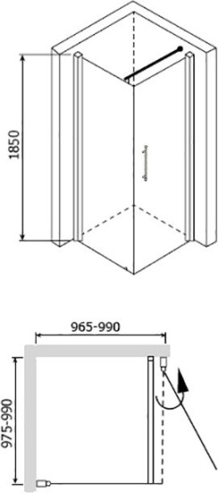 Душевой уголок RGW Passage PA-33 1000х1000х1850