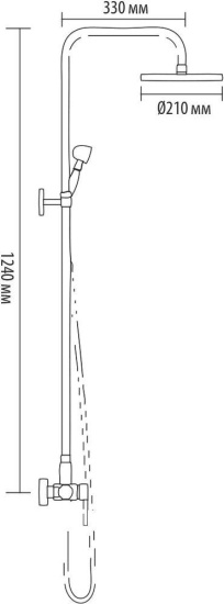 Душевая стойка Bronze de Luxe Windsor 10118/1R