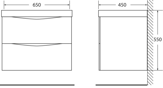 Тумба с раковиной BelBagno Marino 65 bianco lucido