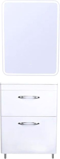 Тумба с раковиной Style Line Каре 60 напольная, Люкс Plus, белая