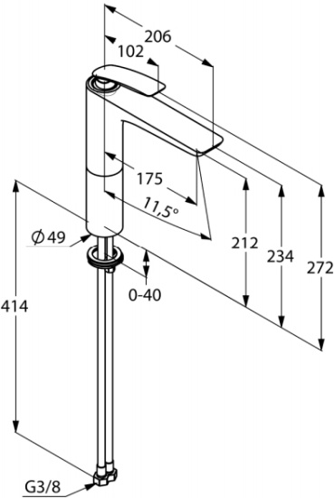 Смеситель для раковины Kludi Balance 522968775
