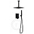 Душевая система Filarete Fing FL1044BL, черный