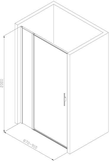 Душевая дверь в нишу Allen Brau Priority 3.31001.00 90 Cr