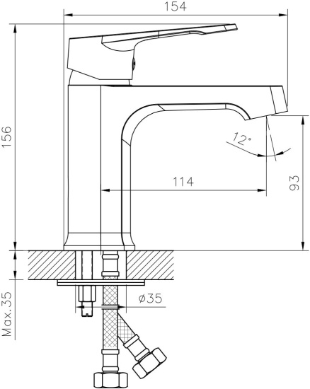 Смеситель для раковины Decoroom DR23 DR23011