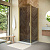 Душевой уголок Vegas Glass EP-FIS NOVO h2000 90*110 03 07 L, профиль золото матовое, стекло графит