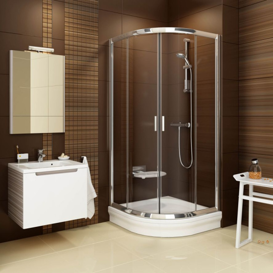 Душевой уголок Ravak BLCP4-80 Transparent, профиль блестящий