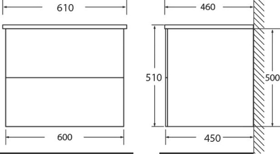 Тумба с раковиной BelBagno Kraft 60 rovere galifax bianco