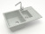 Мойка кухонная ZETT lab. T210Q010 светло-серая