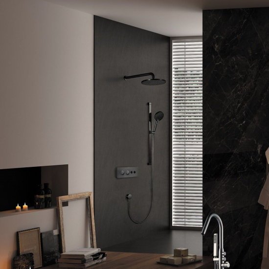 Душевая система  Black&White Universe 7646GM термостат