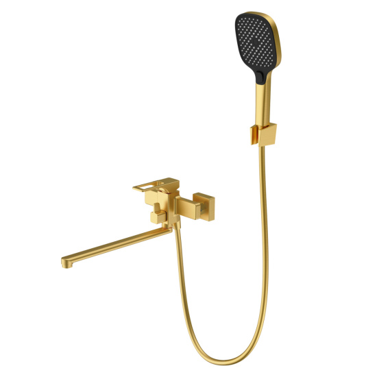 Смеситель для ванны Splenka S55.22.03 универсальный, сатин золотой