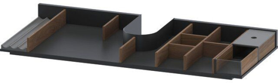 Тумба с раковиной Duravit Happy D.2 Plus 100 подвесная, орех брашированный