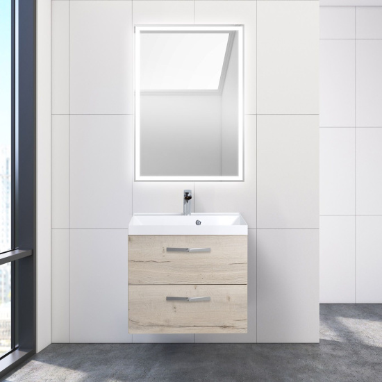 Тумба с раковиной BelBagno Aurora 60 rovere galifax bianco