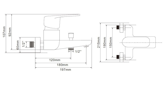 Смеситель для ванны Esko Mexico MX 54