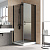 Душевой уголок Vegas Glass EP-Fis LUX 80 02М 07 R, профиль черный матовый, стекло графит