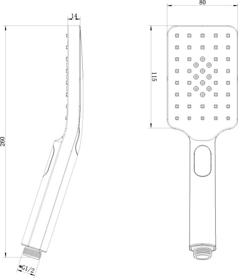 Душевая лейка Lemark LM8123BL