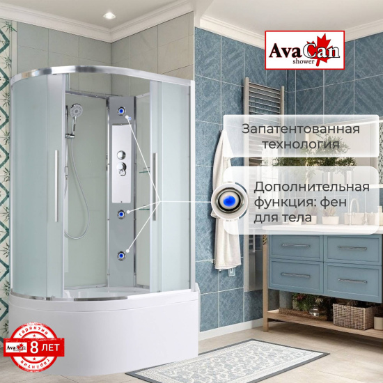 Душевая кабина AvaCan EM5811RN без крыши
