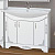 Тумба с раковиной Misty Рига 105 белая с серебром, напольная