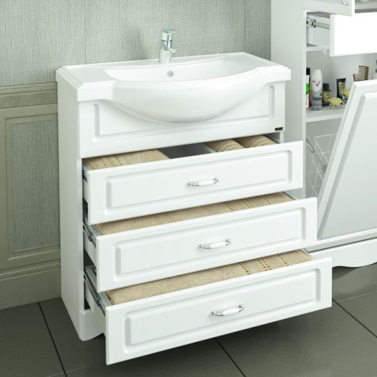 Мебель для ванной СанТа Верона 80 напольная, 3 ящика