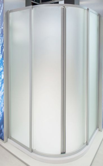 Душевой уголок GuteWetter Practic Round GK-401 90 см стекло матовое, профиль матовый хром