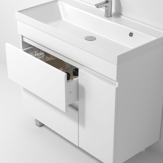 Мебель для ванной Vod-Ok Best 90 напольная, белая