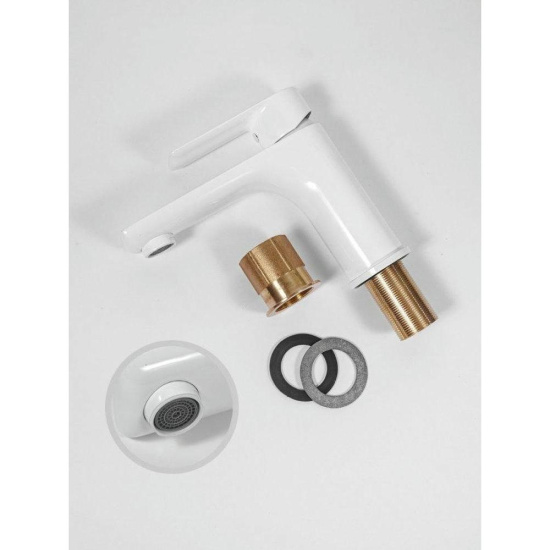 Смеситель для раковины Hansberge H1099WW, белый