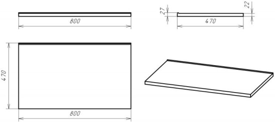 Мебель для ванной Misty Маргарет 80