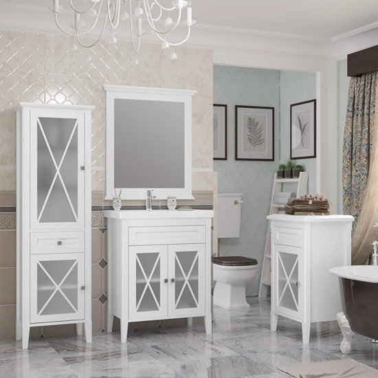 Мебель для ванной Opadiris Палермо 60 белая матовая