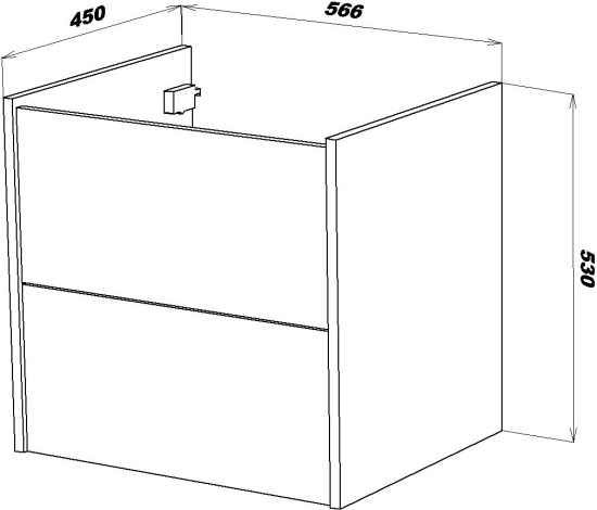 Тумба с раковиной Sanstar Trend 60 бетон пайн