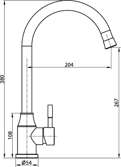 Смеситель для кухни Elghansa Stainless steel 56C4131-Steel