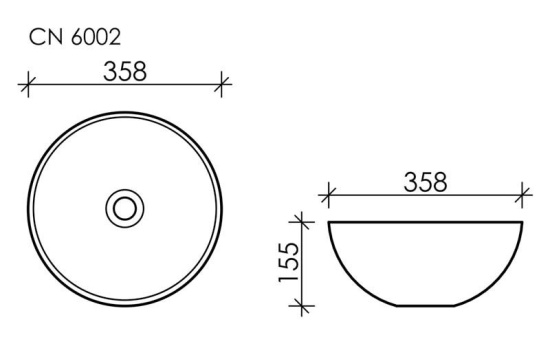 Накладная раковина Ceramica Nova Element CN6002