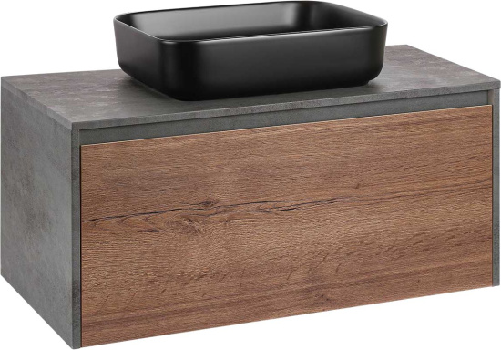 Мебель для ванной Vincea Mesa 100 дуб табак, бетон