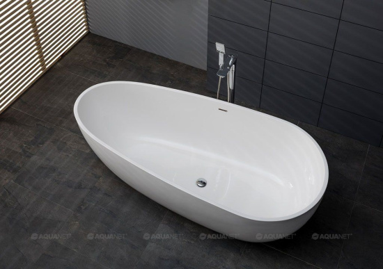 Ванна из искусственного камня Aquanet Miracle TC-S06B 170x85 см. матовая