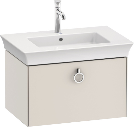 Мебель для ванной Duravit White Tulip 75 с ручкой, скандинавский белый шелковисто-матовый