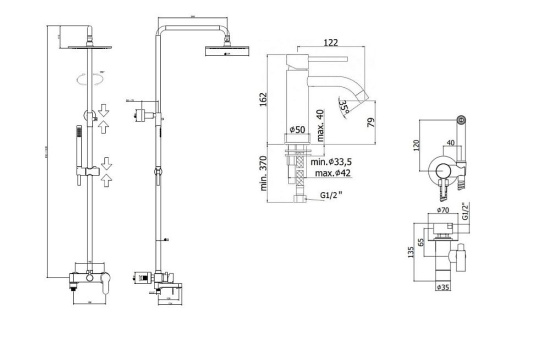 Душевой комплект Paffoni Light KITZCOL632BO71 белый матовый