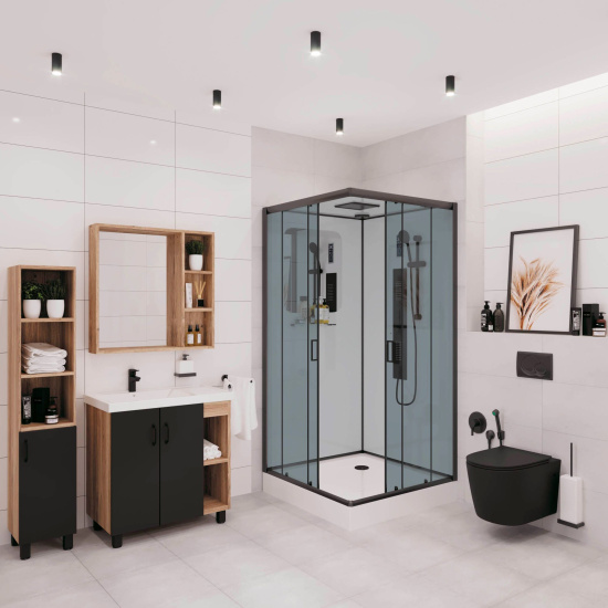 Душевая кабина Niagara Premium NG-6902-01GQ Black 100x100