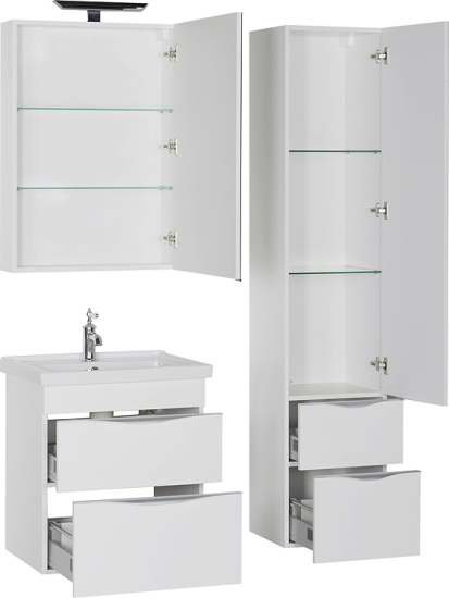 Пенал Aquanet Эвора белый